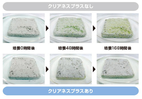 経年とともに付着する藻の増殖を抑制